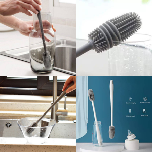 Silicone Bottle Cleaning Brush - Soft & Durable for Effortless Cleaning of Bottles, Jars, and More