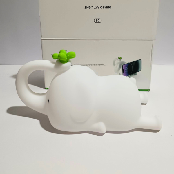 Lazy Elephant Multifunctional Silicone Night Lamp – Soft, Dimmable & Adorable Bedside Light - Image 2