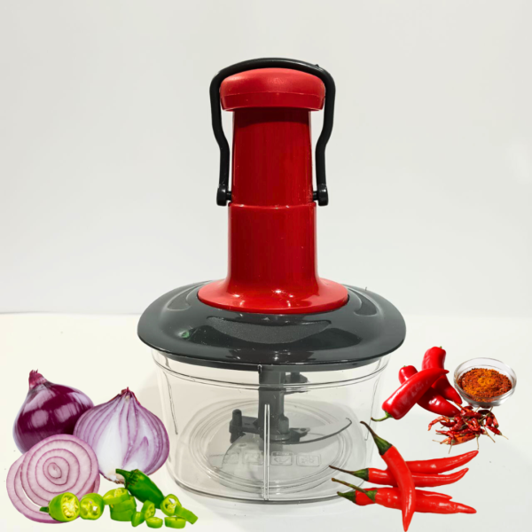 2-in-1 Hand Press Chopper 650ML | Manual Hand Press Push Chopper for Effortless Food Preparation - Image 2