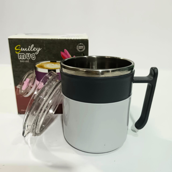 Smiley Stainless Steel Coffee Mug – Durable, Insulated, and Travel-Friendly - Image 2