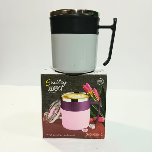 Smiley Stainless Steel Coffee Mug – Durable, Insulated, and Travel-Friendly - Image 4