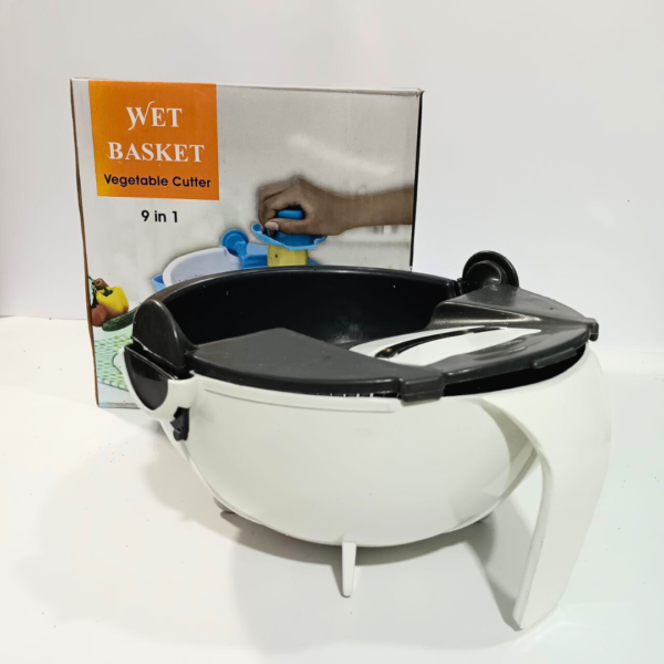 9-in-1 Wet Basket Vegetable Cutter – Multi-Purpose Kitchen Tool with Built-In Washing Function - Image 2