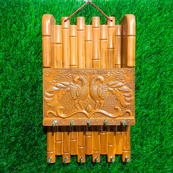 Plastic Mayur Key Holder – Elegant & Decorative Peacock Design | Wall Mounted Organizer - Image 2