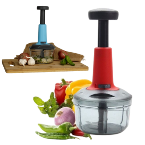 2-in-1 Hand Press Chopper 650ML | Manual Hand Press Push Chopper for Effortless Food Preparation