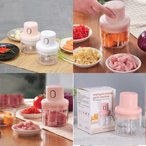 USB Rechargeable Garlic Chopper – Wireless Electric Mini Food Processor with USB Charger for Kitchen