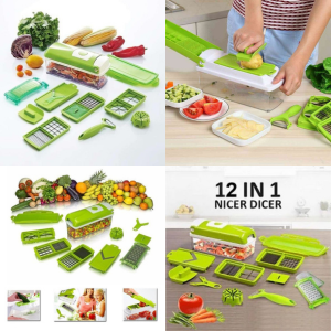 12-in-1 Nicer Dicer Multifunctional Vegetable Chopper & Slicer