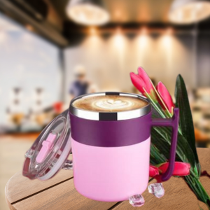 Smiley Stainless Steel Coffee Mug – Durable, Insulated, and Travel-Friendly